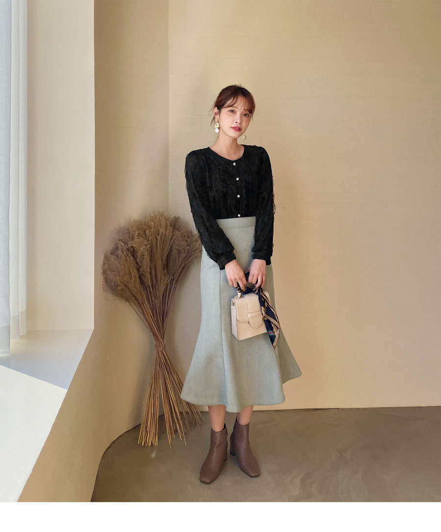 ベロアレースブラウス・全2色 | DHOLIC PLUS | 詳細画像10