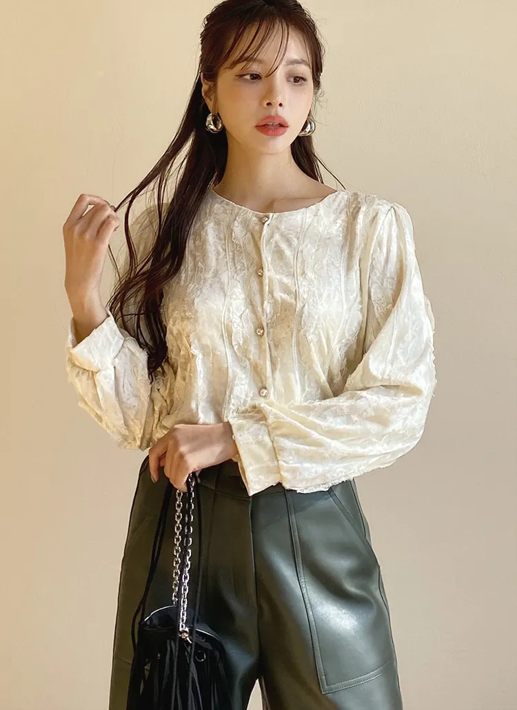 ベロアレースブラウス・全2色 | DHOLIC PLUS | 詳細画像1