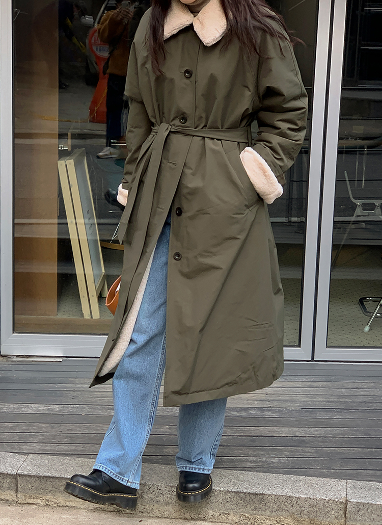 ベルト付リバーシブルモッズコート | レディースファッション通販 - DHOLIC