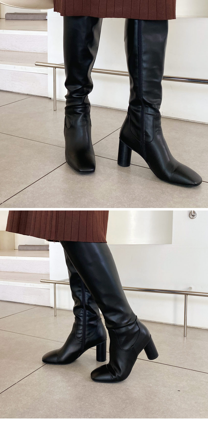 裏起毛ステッチロングブーツ・全3色 | DHOLIC PLUS | 詳細画像15