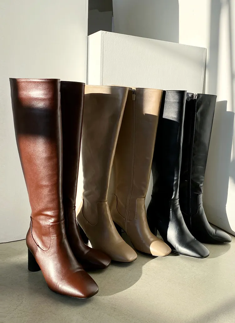 裏起毛ステッチロングブーツ・全3色 | DHOLIC PLUS | 詳細画像1