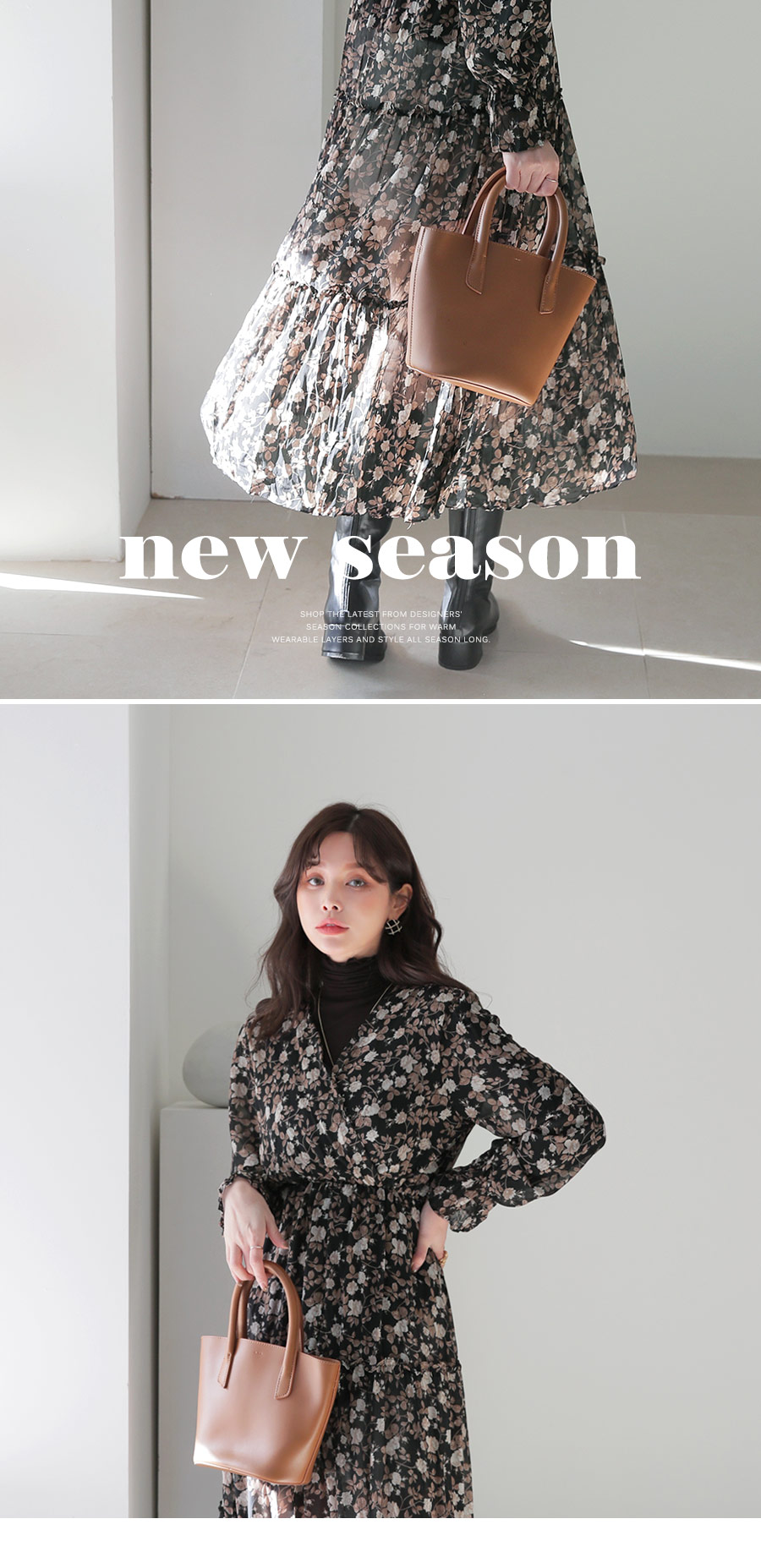 シフォン花柄ワンピース・全2色 | レディースファッション通販 - DHOLIC