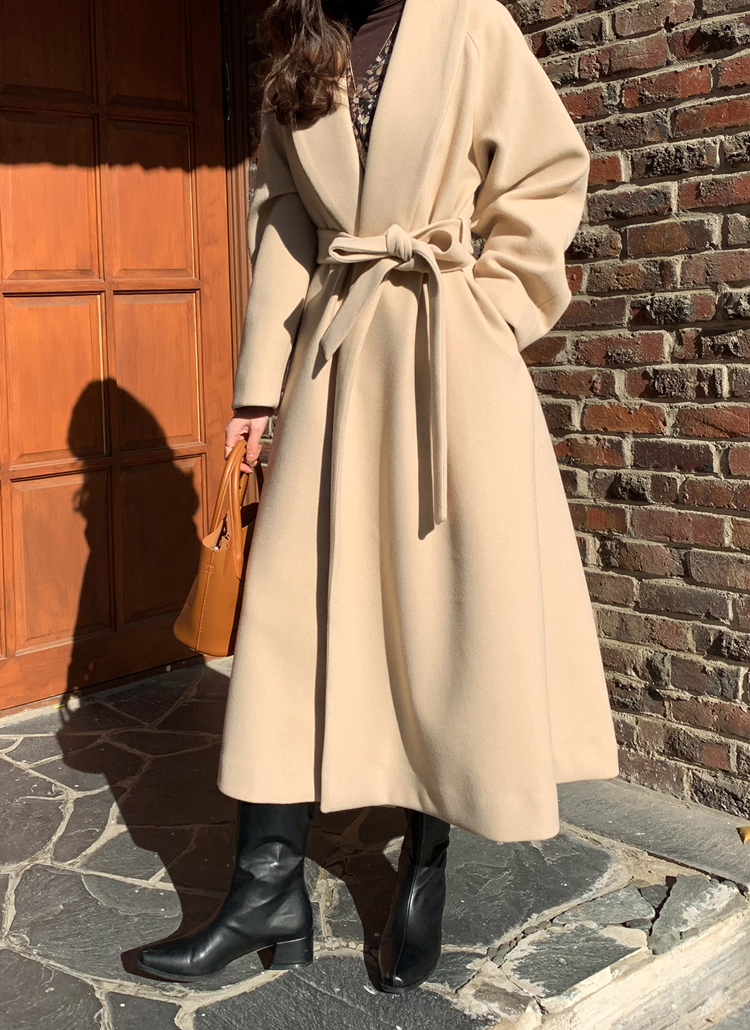 ストラップ付ロングコート・全2色 | レディースファッション通販