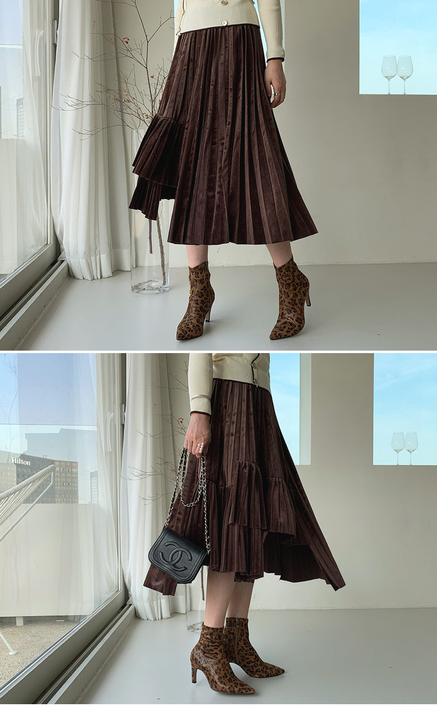 ベロアアンバランススカート・全2色 | DHOLIC PLUS | 詳細画像2