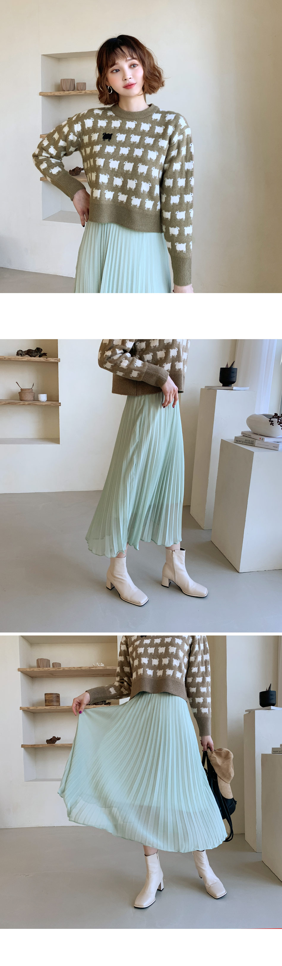 シフォンプリーツスカート・全4色 | DHOLIC | 詳細画像9