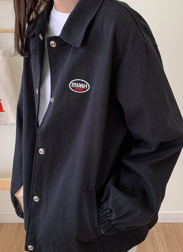 英字ロゴスナップボタンジャケット | レディースファッション通販 - DHOLIC