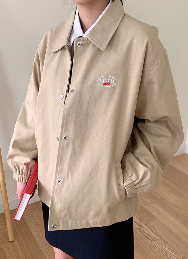 英字ロゴスナップボタンジャケット | レディースファッション通販 - DHOLIC