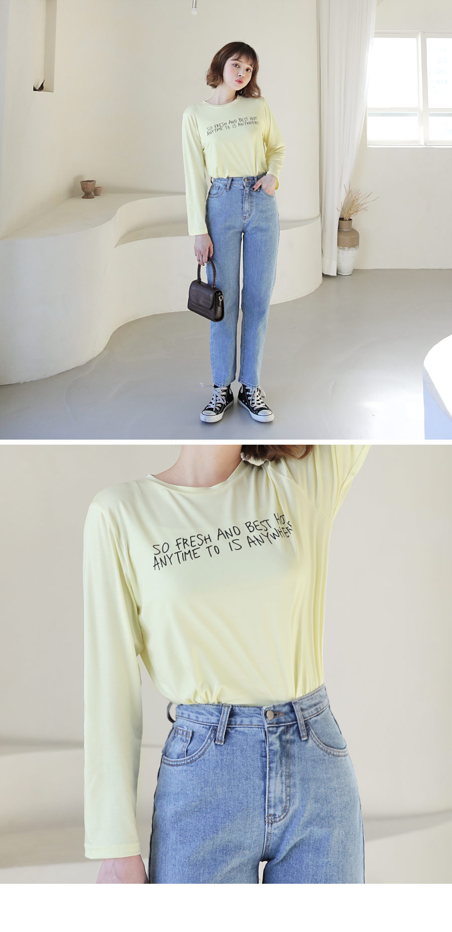 ラウンドレタリングTシャツ・全4色 | DHOLIC | 詳細画像7