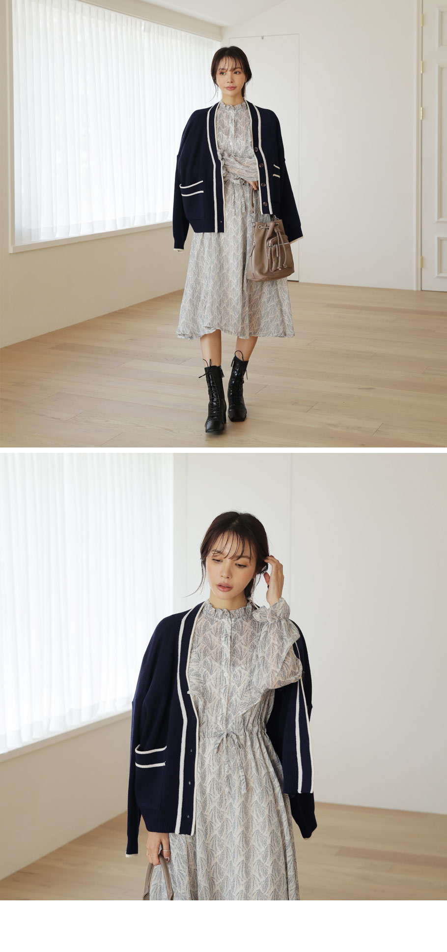 【DKNY】花柄フリルミディ丈ワンピース 花柄ミディ丈ポプリンワンピース - マルチカラ― | ZARA Japan / 日本