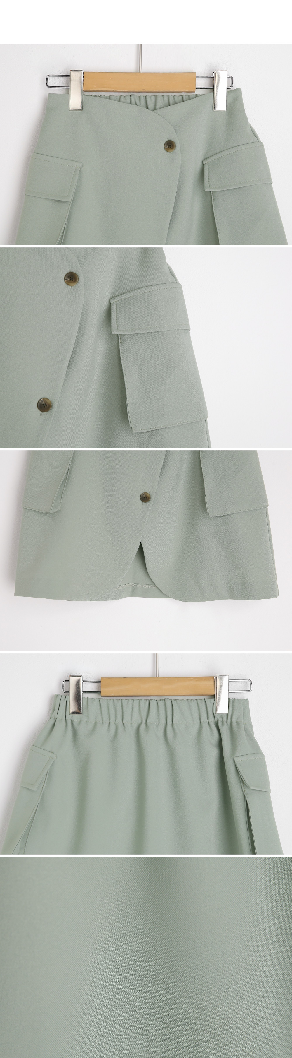 ポケットボタンスカート&タックワイドスラックスSET・全2色 | DHOLIC | 詳細画像11