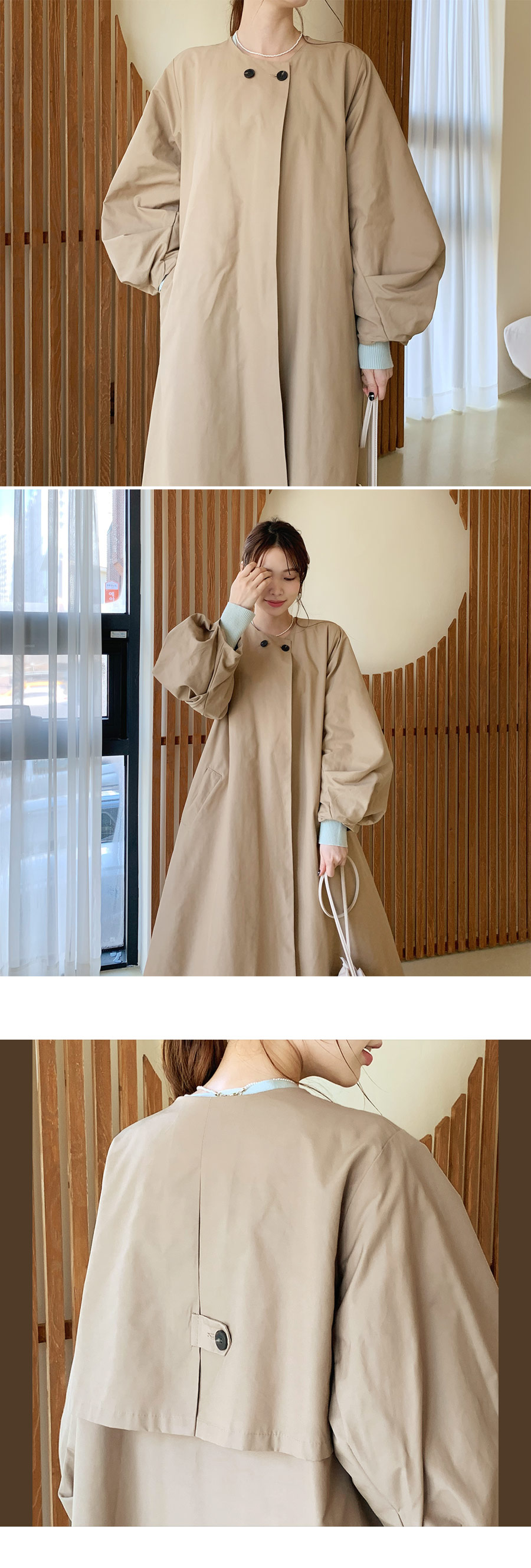 バルーンスリーブロングコート – Lallia Mù