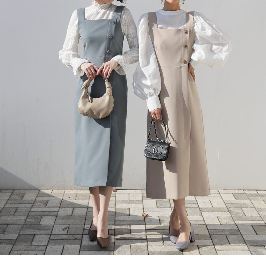 ボタンノースリワンピース・全3色 | DHOLIC | 詳細画像3