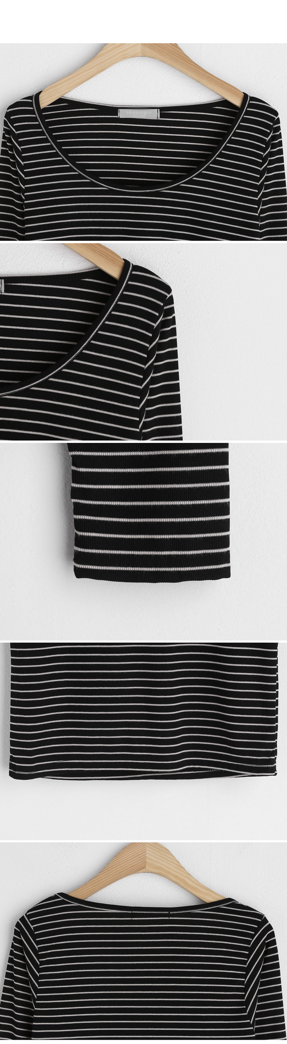 UネックボーダーTシャツ・全4色 | DHOLIC | 詳細画像11