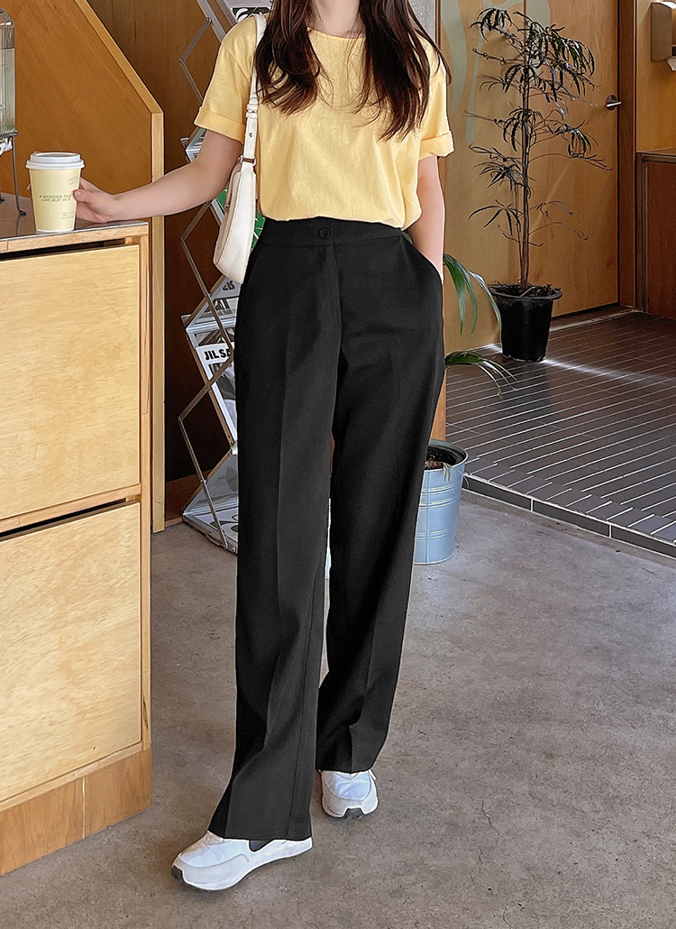 ダブルボタンハイウエストスラックス P パンツ スラックス レディースファッション通販 Dholic ディーホリック