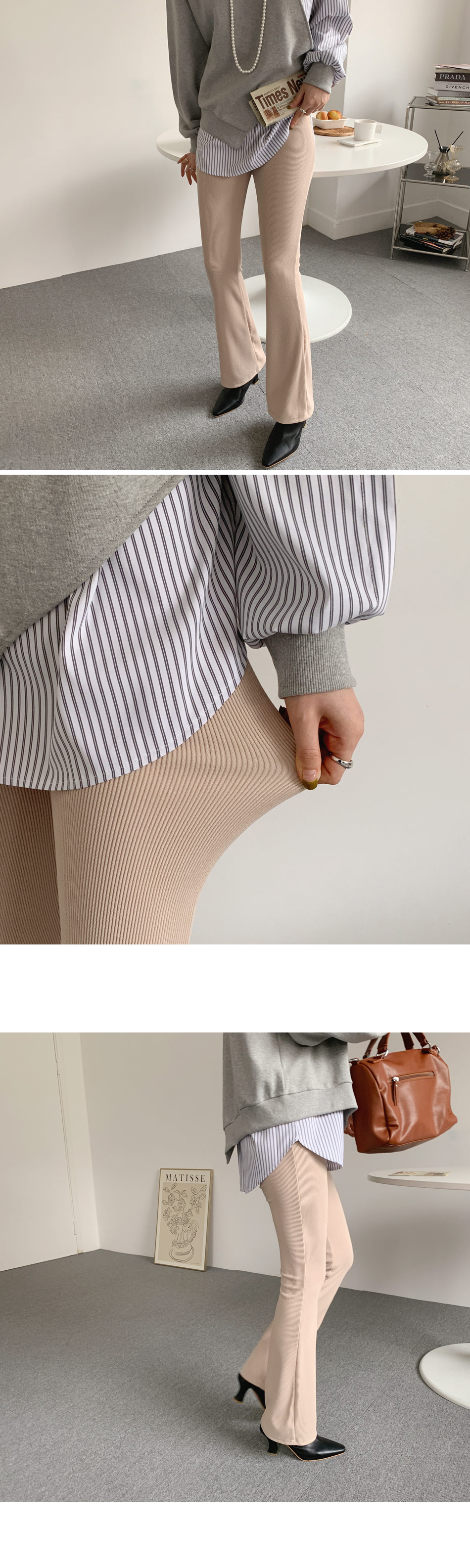 リブフレアパンツ・全4色 | DHOLIC PLUS | 詳細画像2