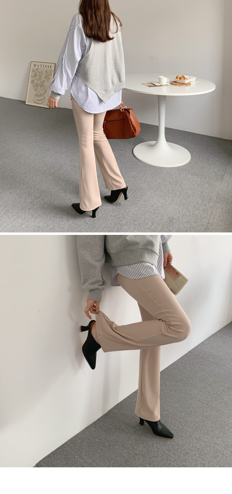 リブフレアパンツ・全4色 | DHOLIC PLUS | 詳細画像8