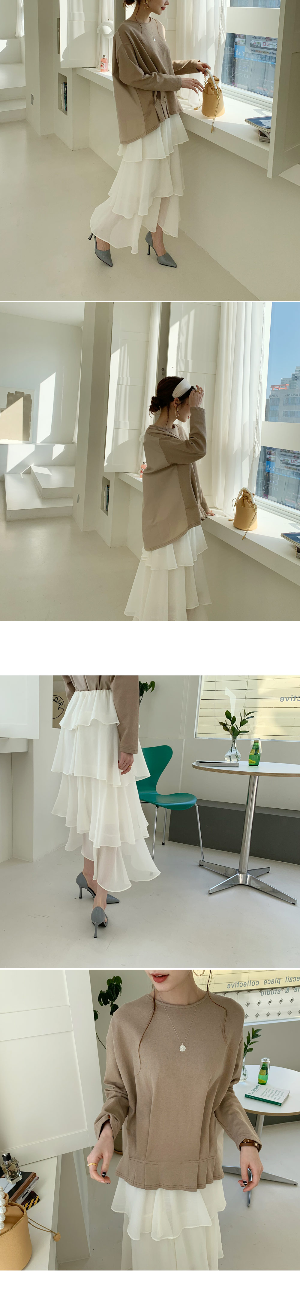 シフォンティアードスカート・全2色 | DHOLIC PLUS | 詳細画像6