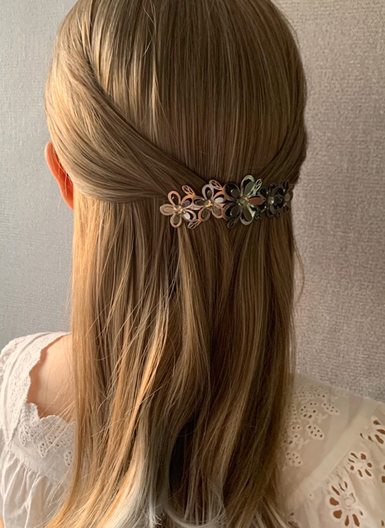 ミラーフラワーバレッタ | レディースファッション通販 - DHOLIC