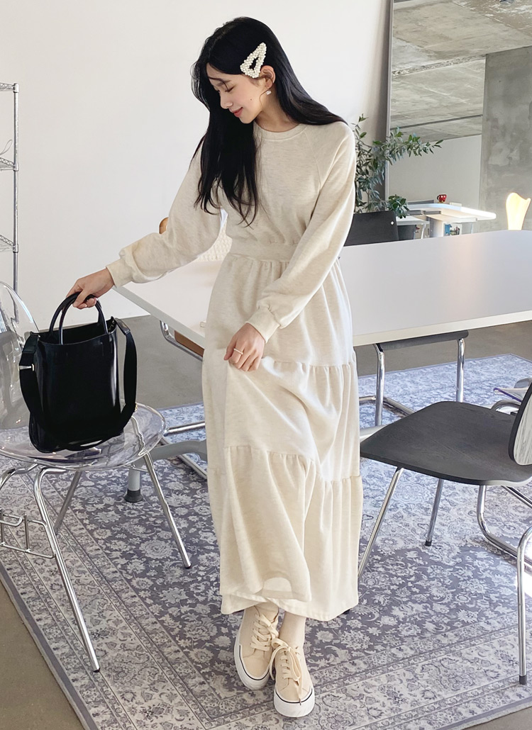 ラグランティアードワンピース 全3色 B ワンピース ロングワンピース レディースファッション通販 Dholic ディーホリック