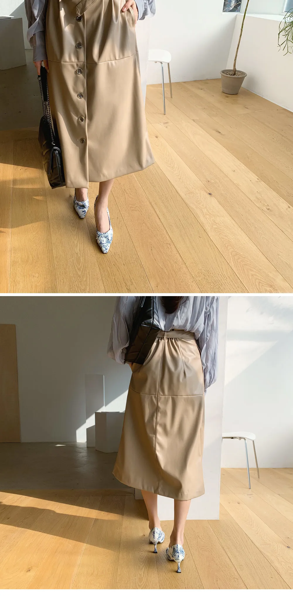 ストラップ付レザー調スカート・全2色 | DHOLIC PLUS | 詳細画像9