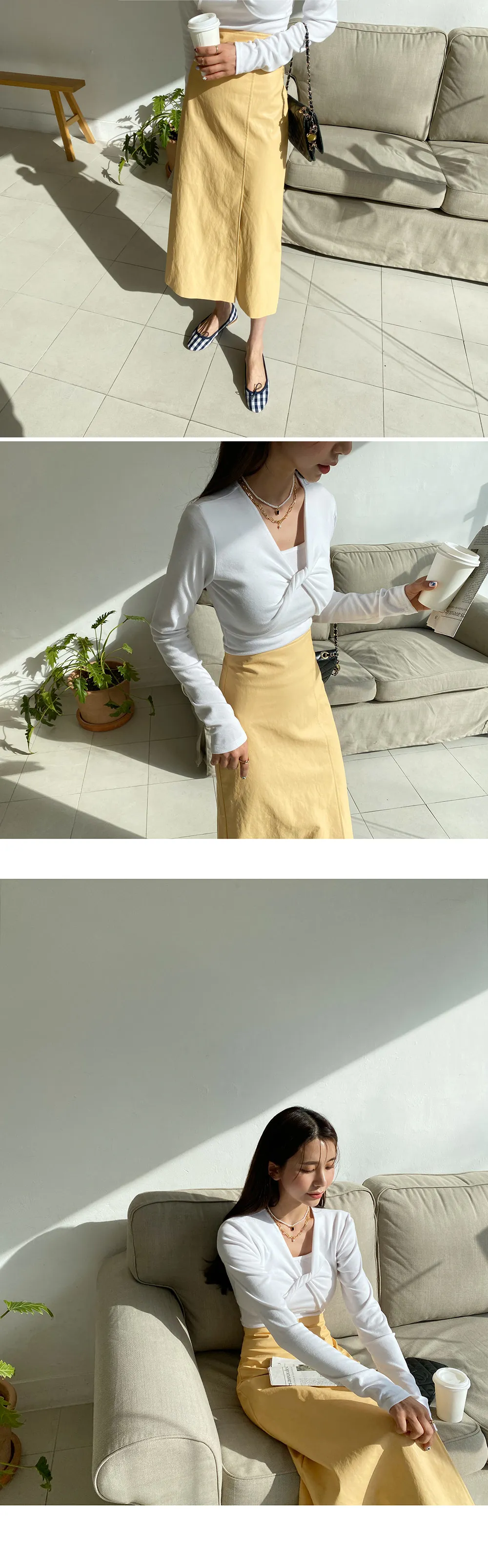 スリットレザー調スカート・全3色 | DHOLIC | 詳細画像14