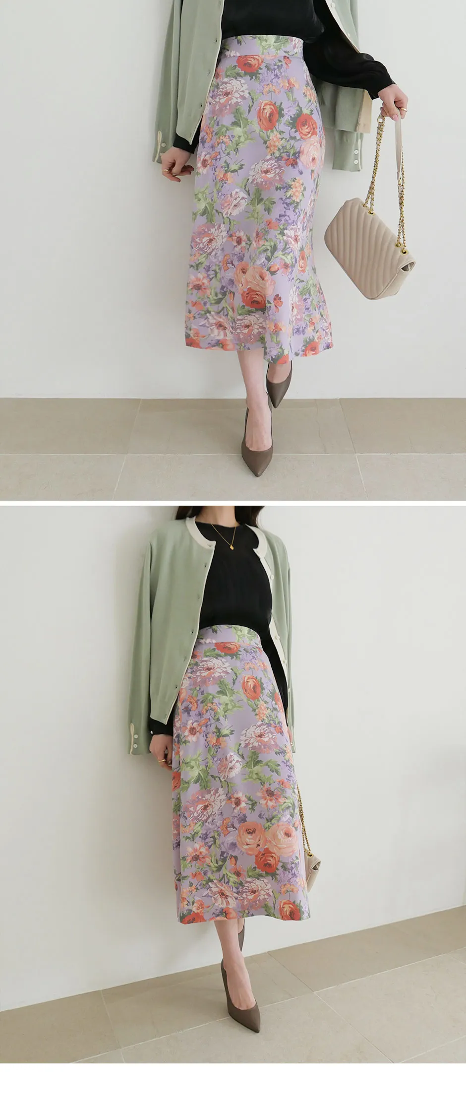 バックゴム花柄スカート・全3色 | DHOLIC PLUS | 詳細画像12