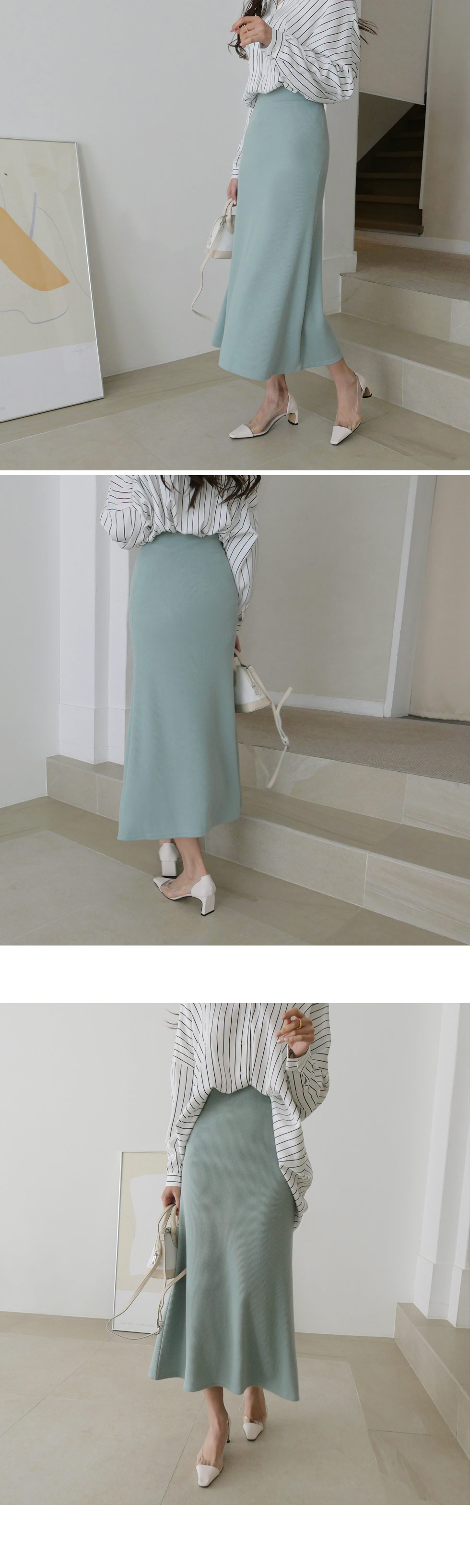 リブマーメイドスカート・全4色 | DHOLIC PLUS | 詳細画像2