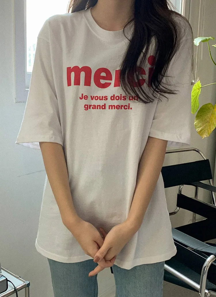 merci半袖Tシャツ | lindashop | 詳細画像1