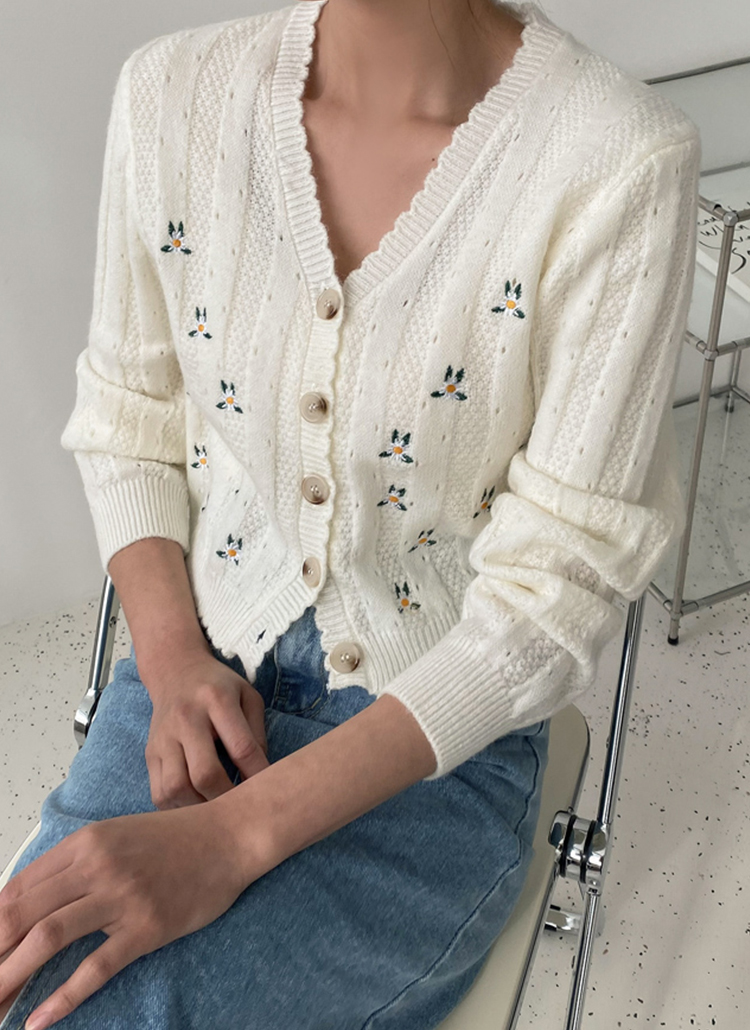 花柄刺繍カーディガン | レディースファッション通販 - DHOLIC