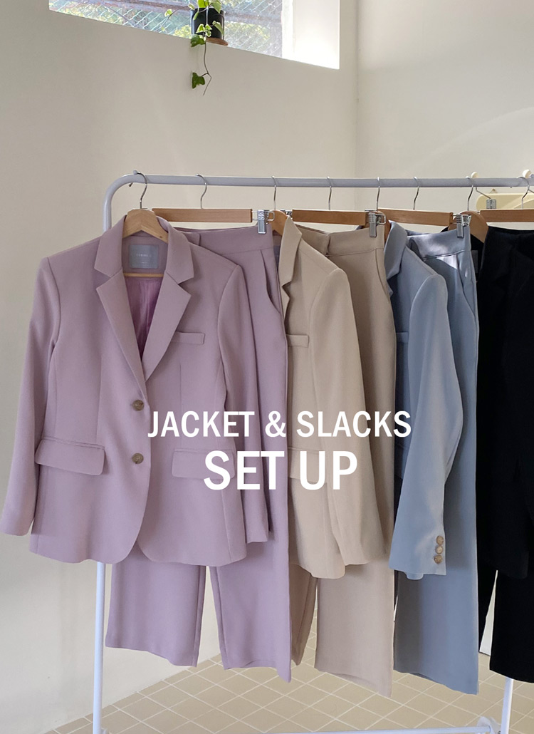シングルジャケット&ワイドスラックスSET・全4色 | DHOLIC | 詳細画像1