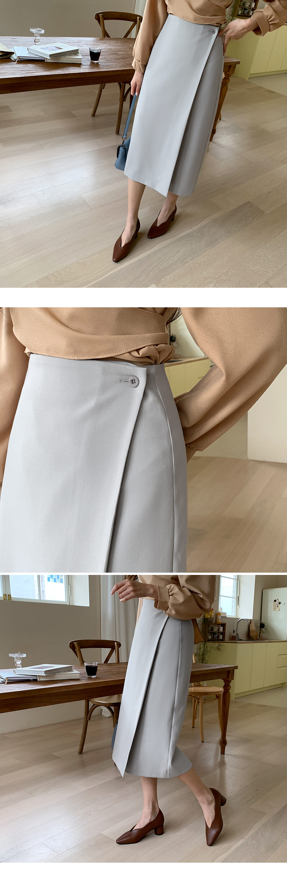 ボタンラップスリットスカート・全3色 | DHOLIC PLUS | 詳細画像2
