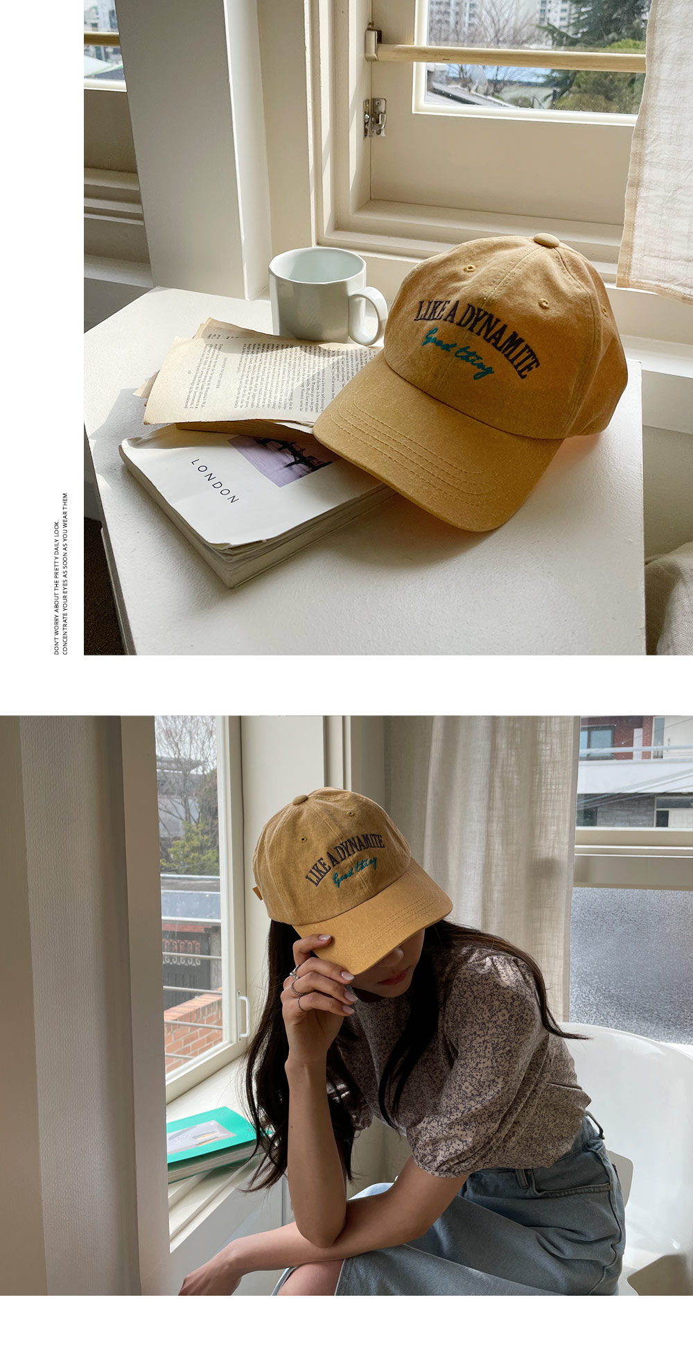 配色レタリング刺繍キャップ・全6色 | レディースファッション 配色レタリング刺繍キャップ・全6色 | レディースファッション