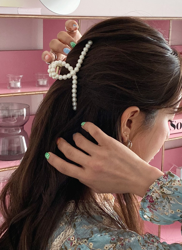 フェイクパールバンスクリップ・全1色 | レディースファッション通販