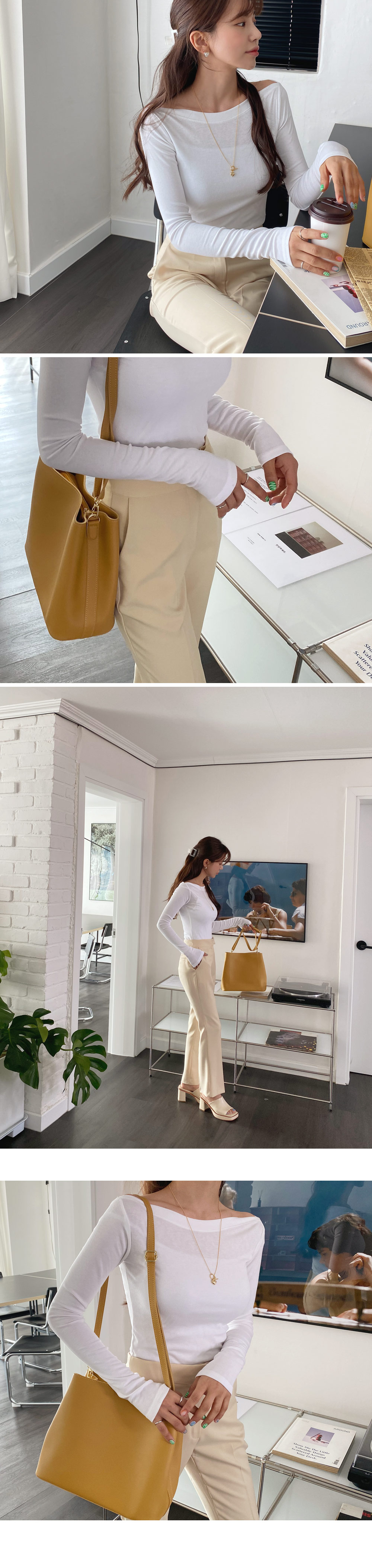 ボートネックスリムTシャツ・全5色 | DHOLIC | 詳細画像6