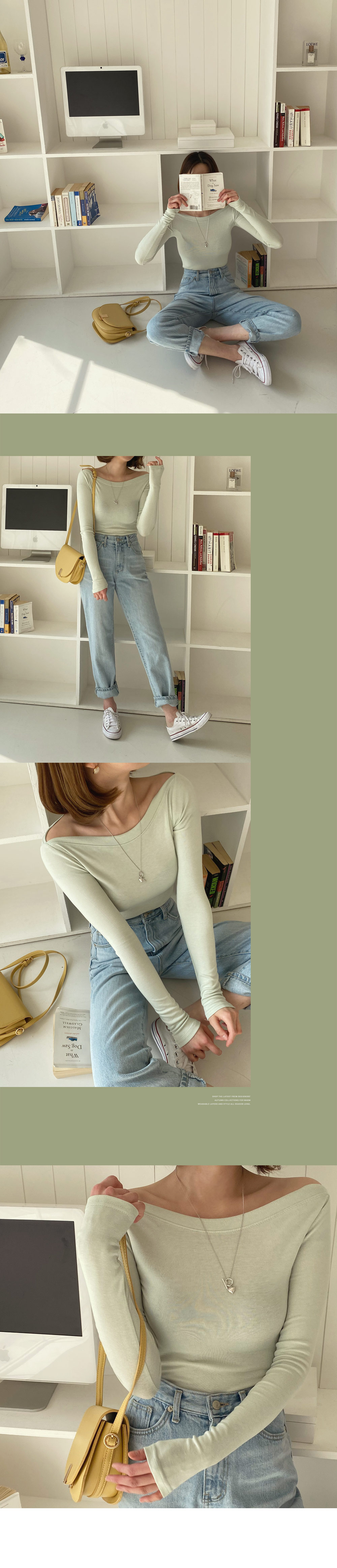 ボートネックスリムTシャツ・全5色 | DHOLIC | 詳細画像14