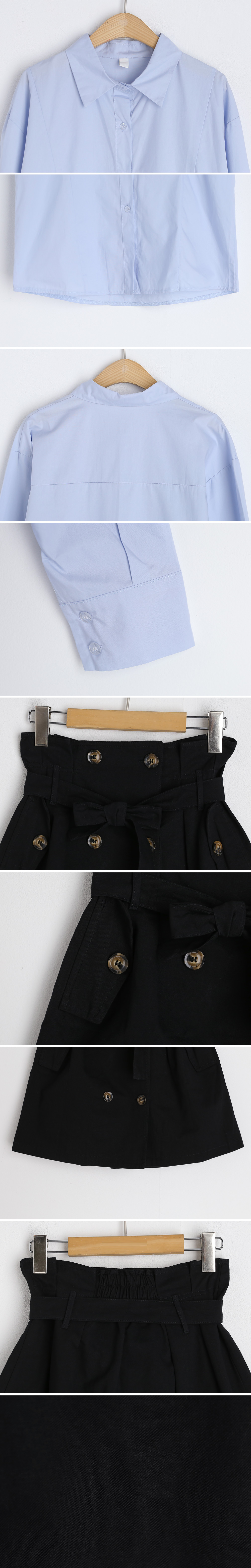 シャツ&ストラップ付ボタンスカートSET・全2色 | 詳細画像13