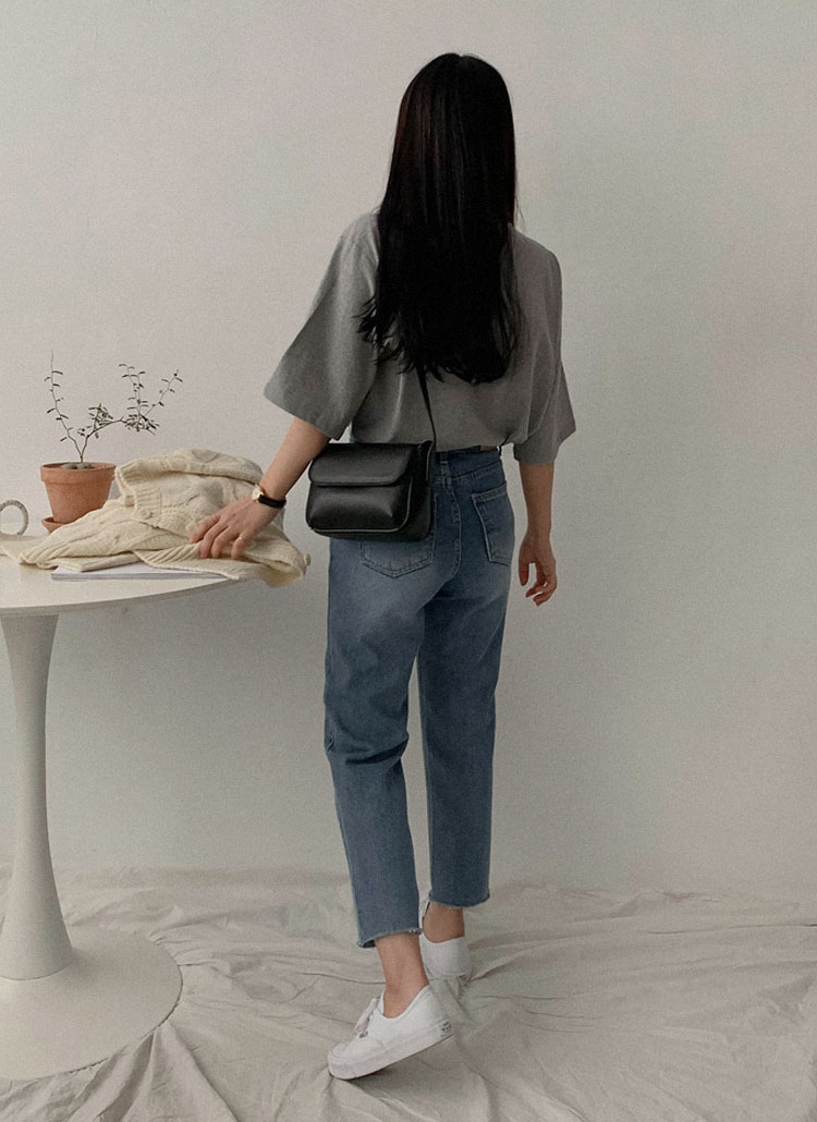 カットヘムクロップドデニムパンツ レディースファッション通販 Dholic 公式