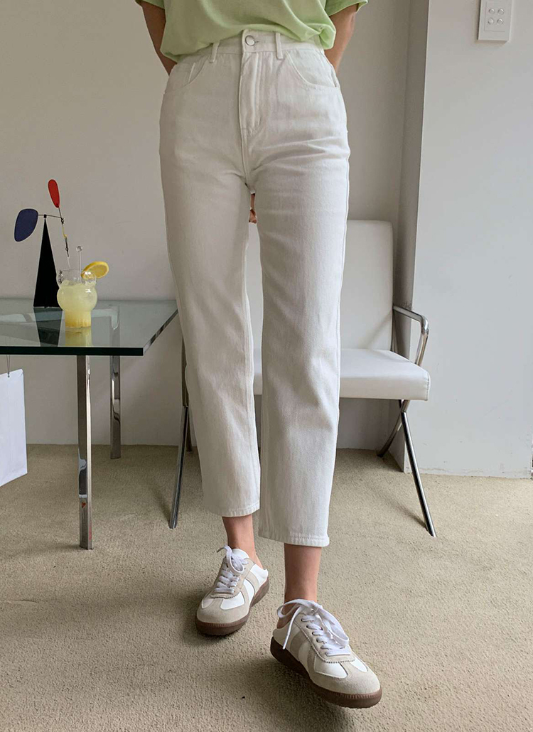 ウール&モヘア クロップド ストレートパンツ 綿麻バックツイルストレートパンツ｜LOGEMENT DE CLAIRE（ロジュ