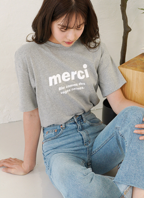 merciレタリングTシャツ・全3色 | 詳細画像1