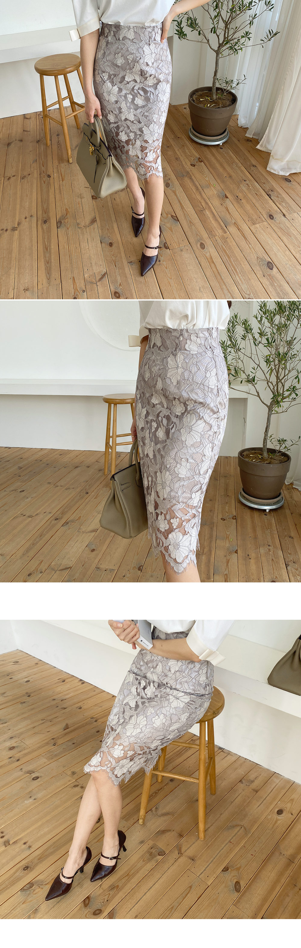 レーススリムスカート | DHOLIC | 詳細画像2