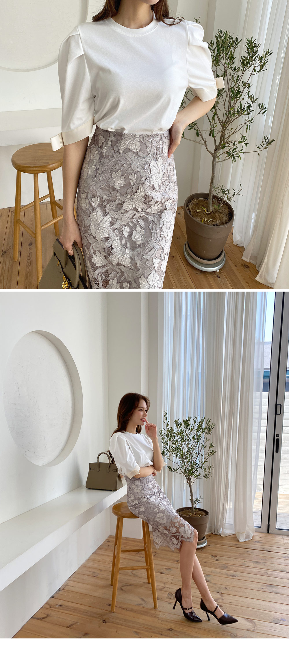 レーススリムスカート | DHOLIC | 詳細画像5