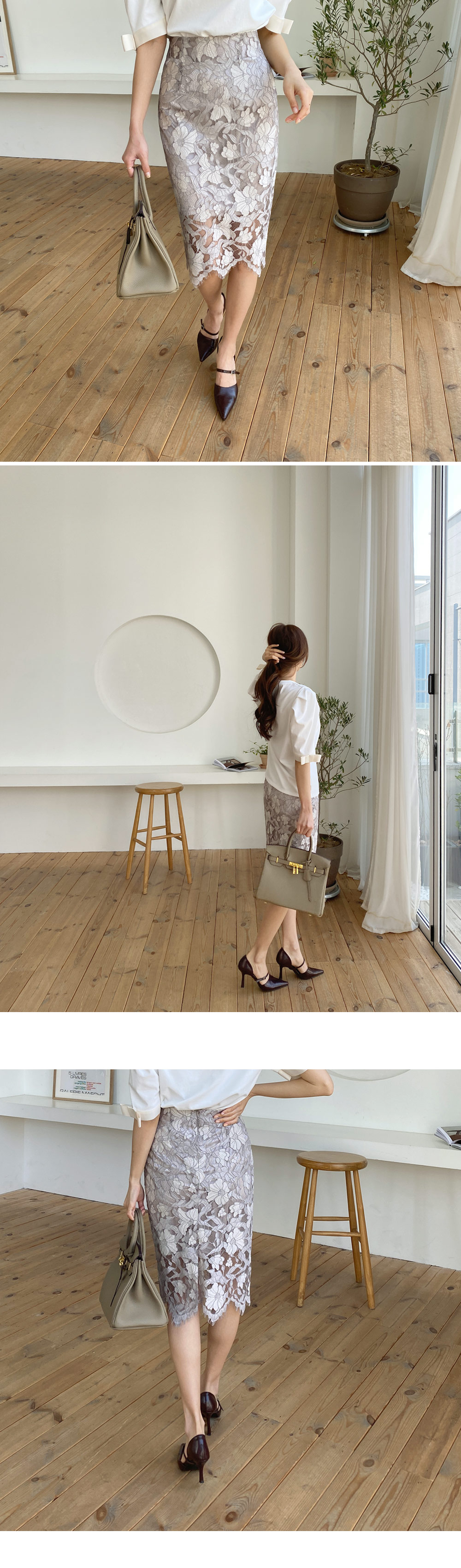 レーススリムスカート | DHOLIC | 詳細画像7