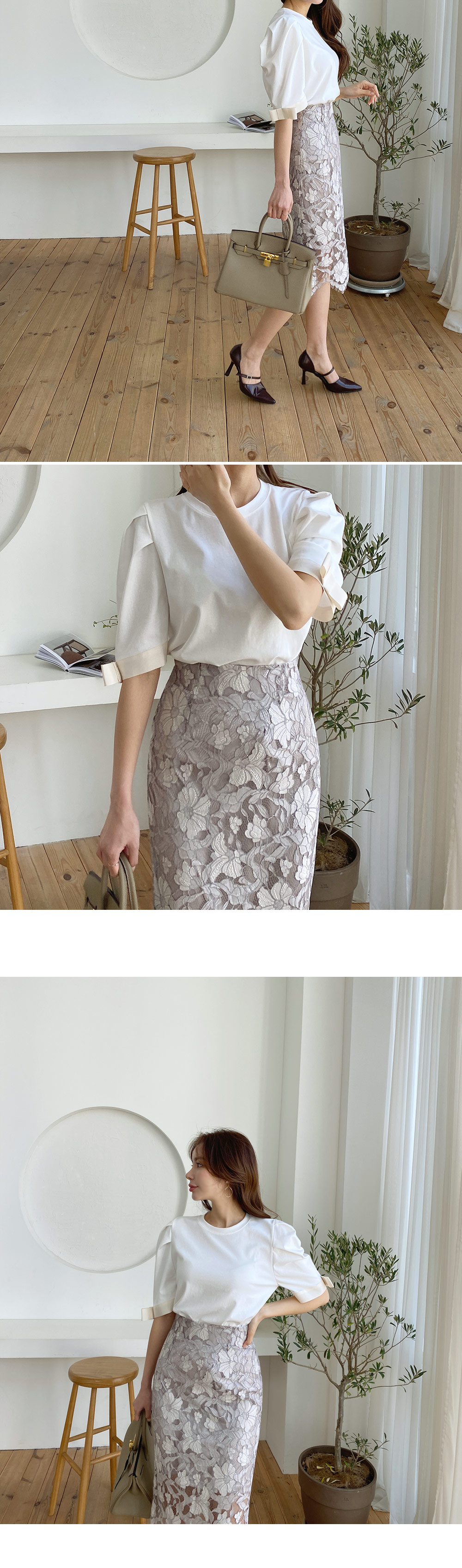レーススリムスカート | DHOLIC | 詳細画像9