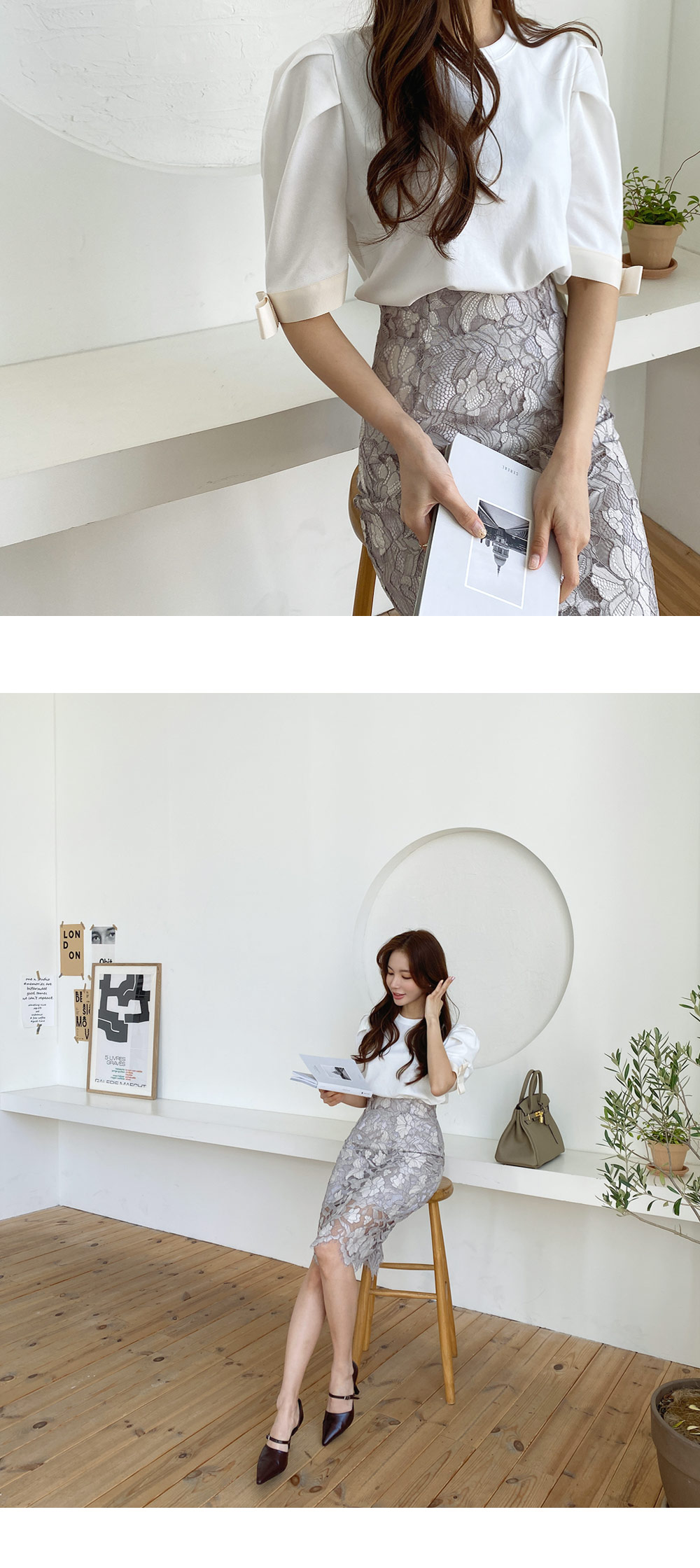 レーススリムスカート | DHOLIC | 詳細画像10
