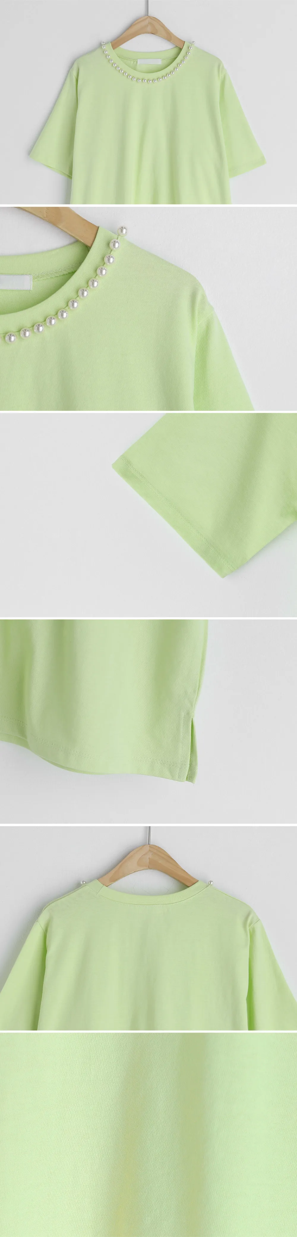 ネックフェイクパールTシャツ・全4色 | DHOLIC PLUS | 詳細画像15