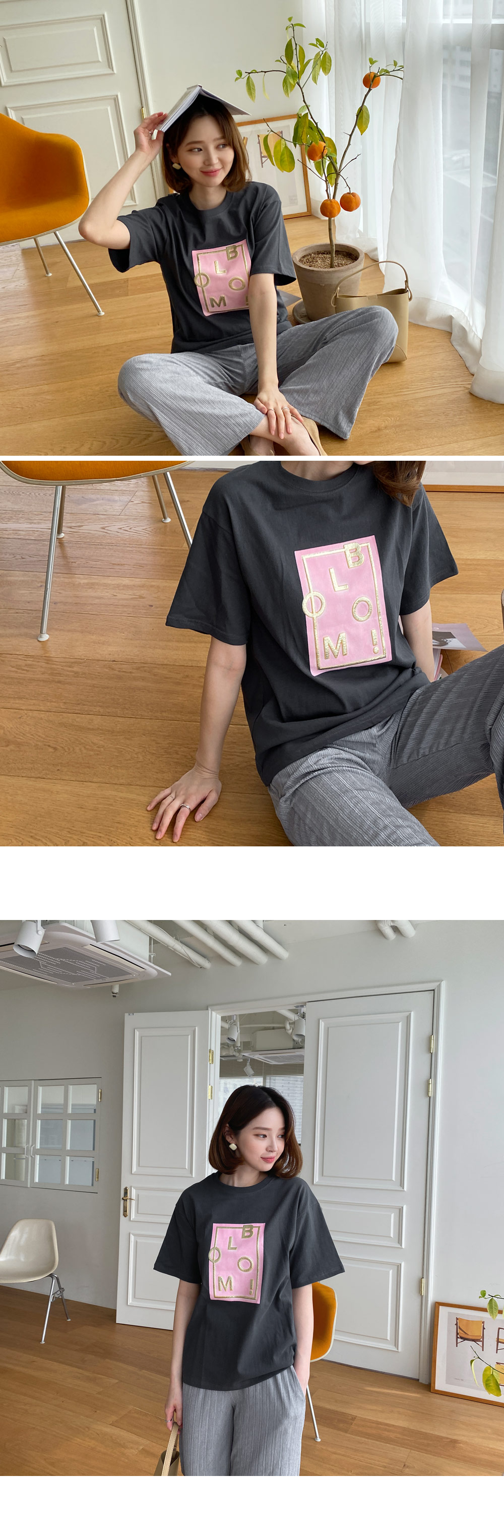 スクエアプリントロゴTシャツ・全3色 | DHOLIC | 詳細画像11