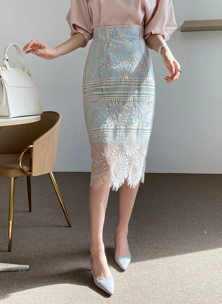 レースペンシルスカート・全3色 | レディースファッション通販 - DHOLIC 