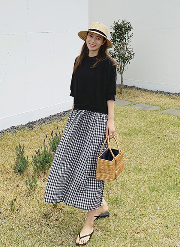 ギンガムチェックワンピース Dream garden ワンピース ギンガムチェック柄キャミワンピース