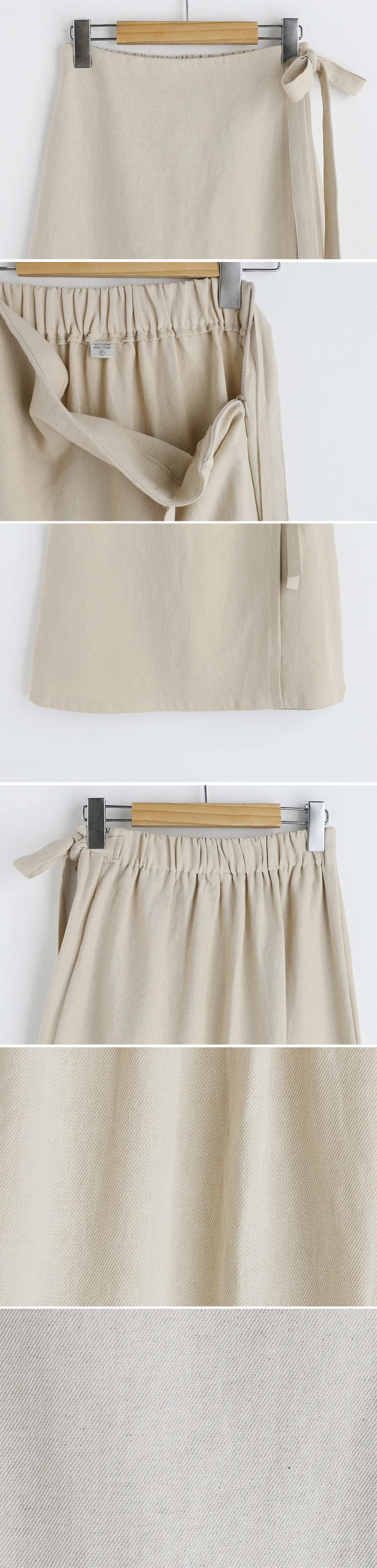 リネン混リボンラップスカート・全4色 | DHOLIC | 詳細画像12