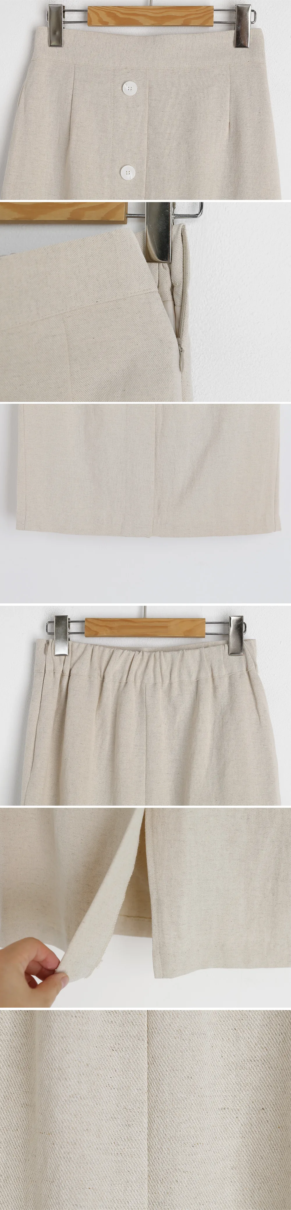 リネン混ボタンスカート・全3色 | DHOLIC | 詳細画像9